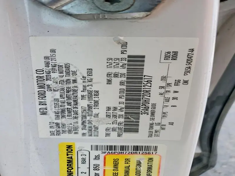 2013 FORD FUSION SE  