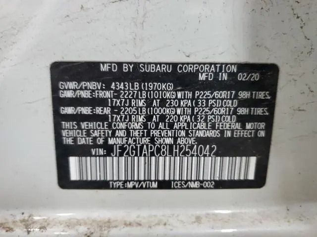 2020 SUBARU CROSSTREK PREMIUM