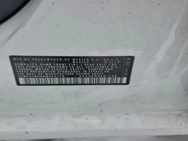 2019 VOLKSWAGEN JETTA SEL  