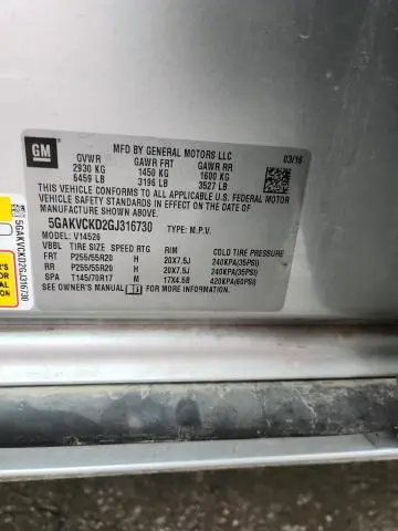2016 BUICK ENCLAVE   