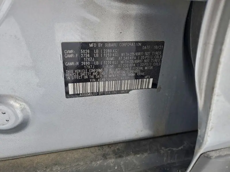 2022 SUBARU OUTBACK WILDERNESS  