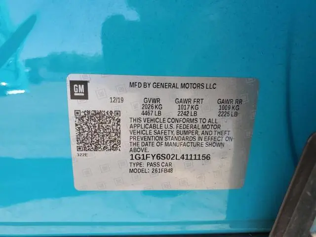2020 CHEVROLET BOLT EV LT  
