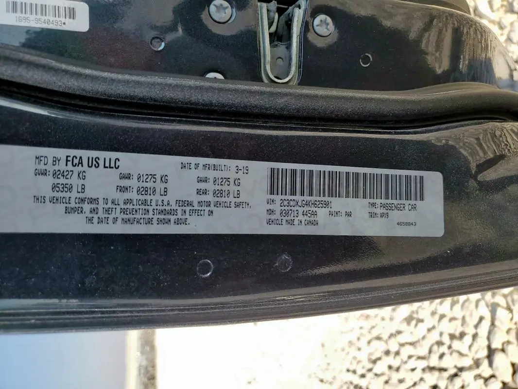 2019 DODGE CHARGER SXT  