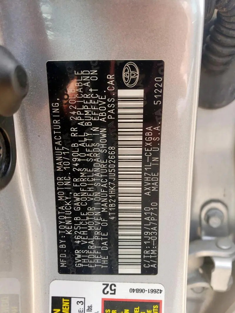 2018 TOYOTA CAMRY HYBRID  
