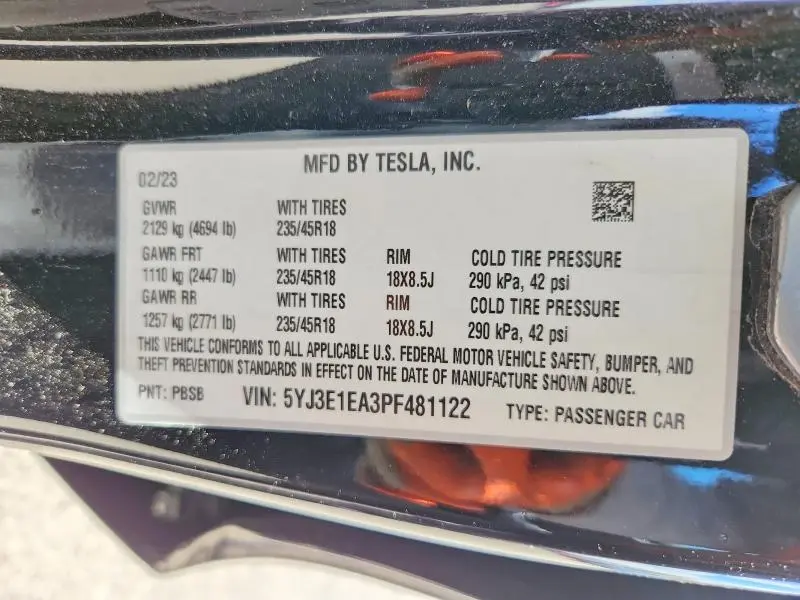 2023 TESLA MODEL 3   