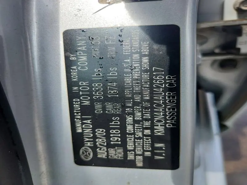2010 HYUNDAI ACCENT GLS  