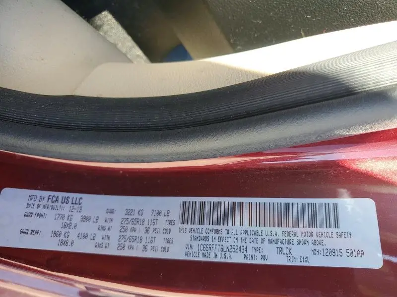 2020 RAM 1500 BIG HORN  