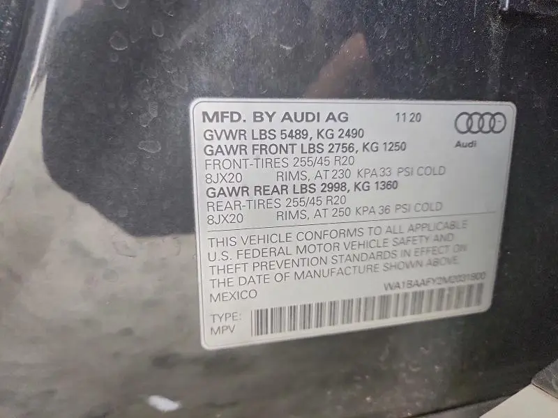 2021 AUDI Q5 PREMIUM PLUS  