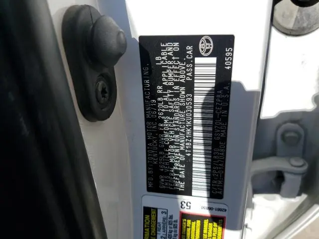 2019 TOYOTA CAMRY XSE  