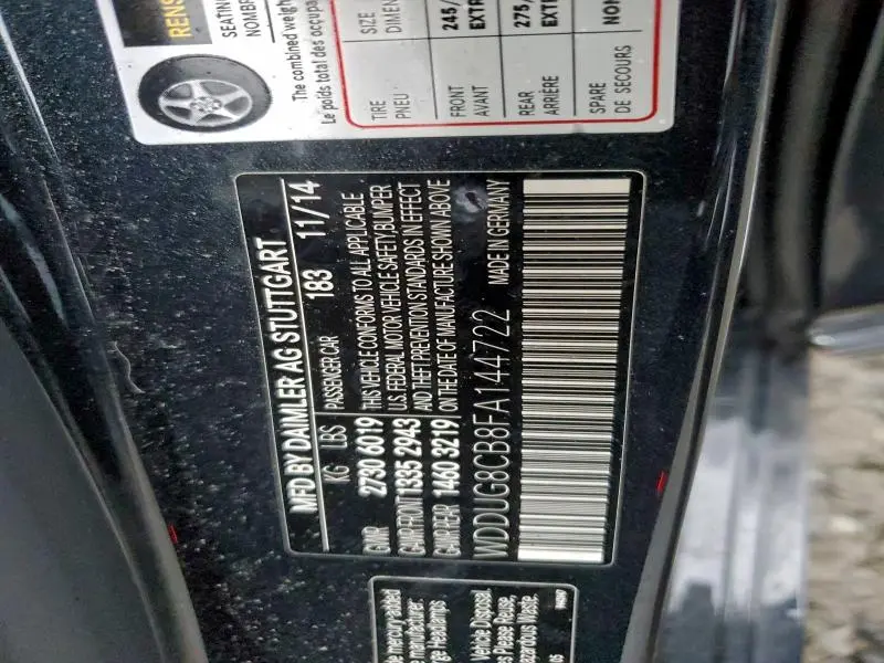 2015 MERCEDES-BENZ S 550  