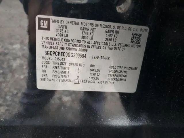 2016 CHEVROLET SILVERADO C1500 LT  