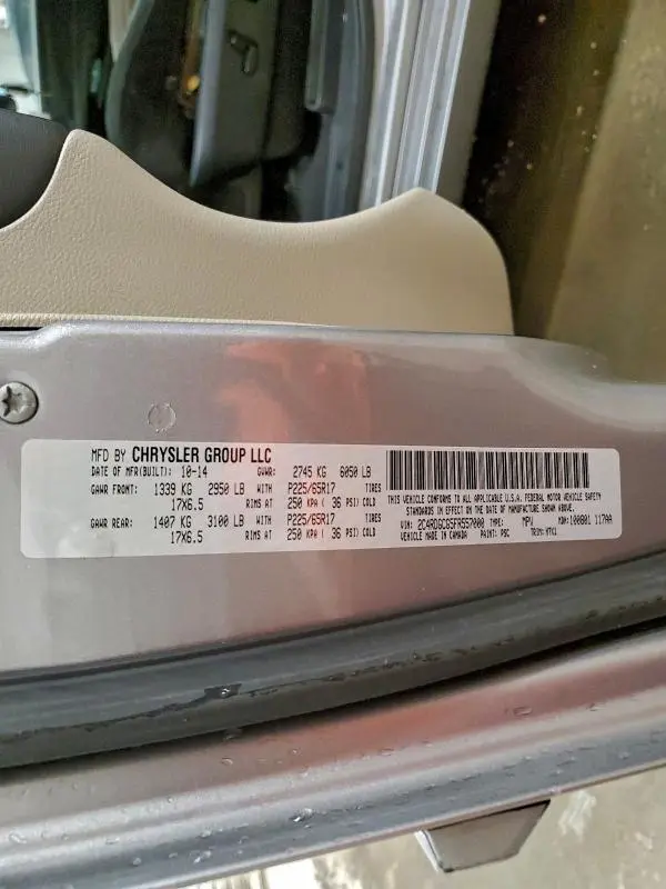 2015 DODGE GRAND CARAVAN SXT  