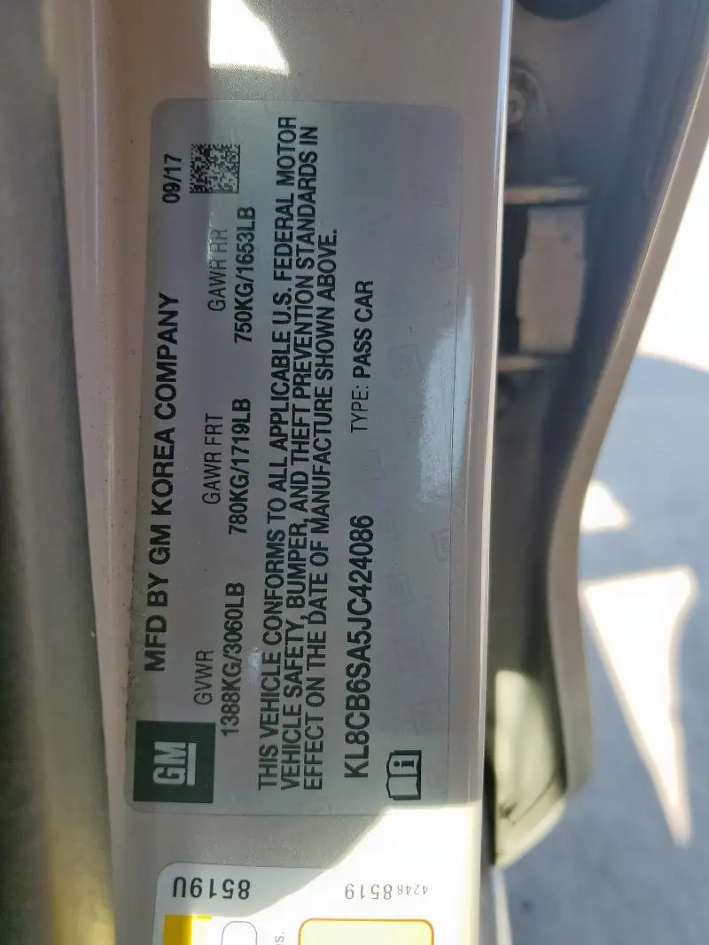 2018 CHEVROLET SPARK LS  