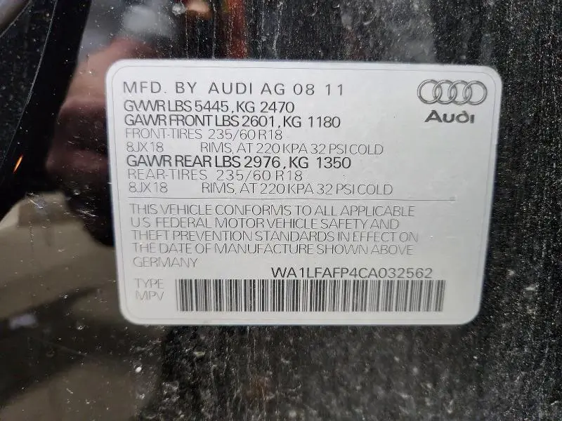 2012 AUDI Q5 PREMIUM PLUS  