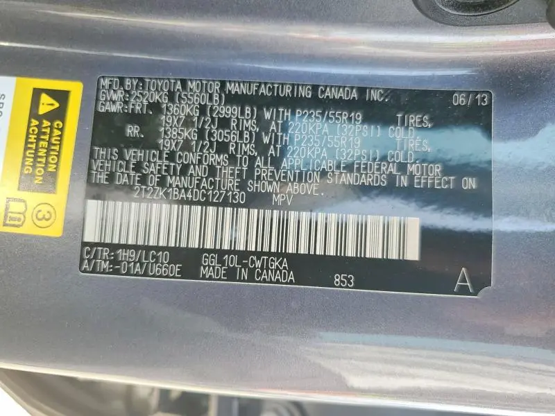 2013 LEXUS RX 350  