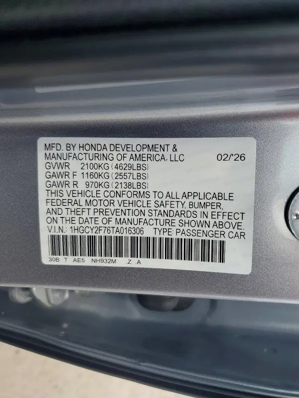 2026 HONDA ACCORD HYBRID SPORT-L  