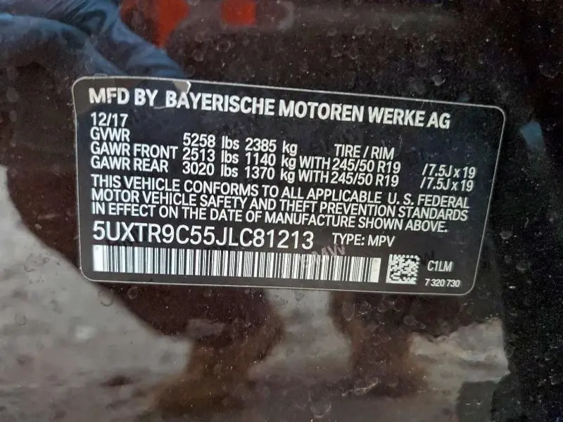 2018 BMW X3 XDRIVE30I  