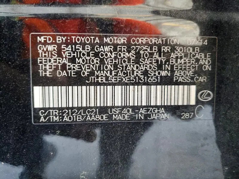 2014 LEXUS LS 460  