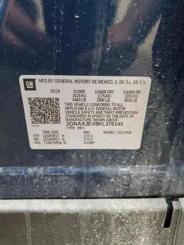 2019 CHEVROLET EQUINOX LT  