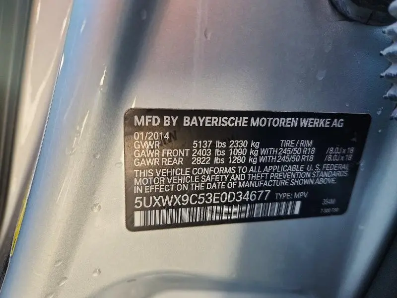 2014 BMW X3 XDRIVE28I  