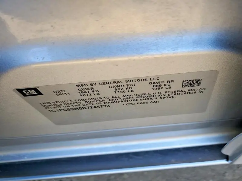 2011 CHEVROLET CRUZE LS  