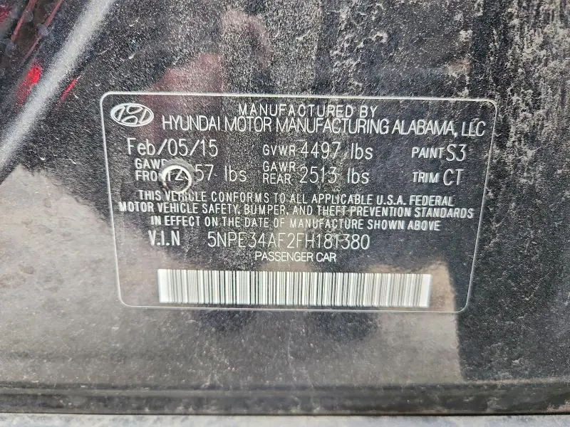 2015 HYUNDAI SONATA SPORT  