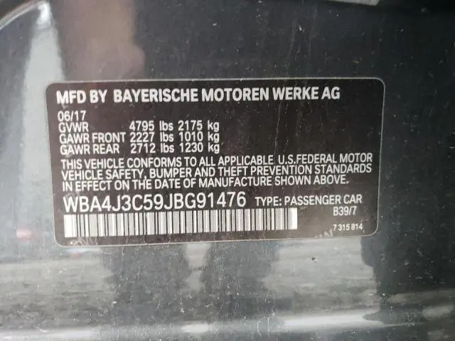 2018 BMW 430XI GRAN COUPE  