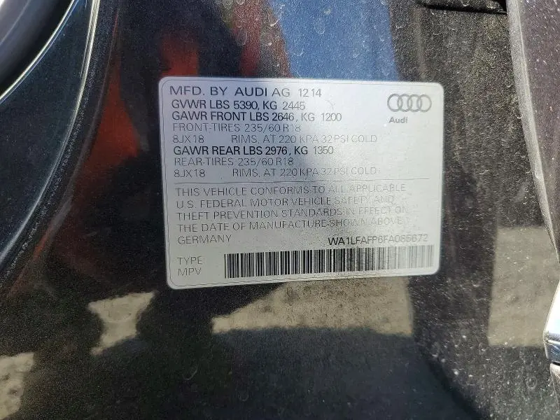 2015 AUDI Q5 PREMIUM PLUS  