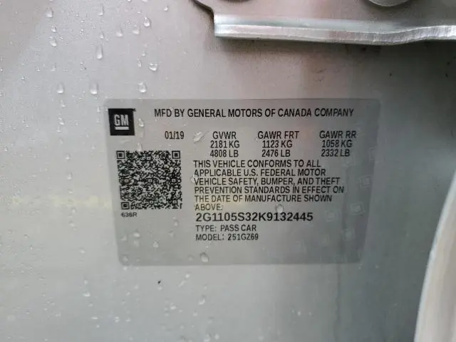 2019 CHEVROLET IMPALA PREMIER  