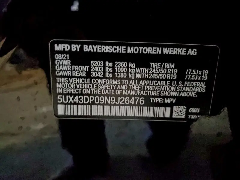 2022 BMW X3 SDRIVE30I  