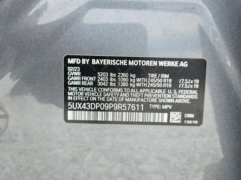 2023 BMW X3 SDRIVE30I  