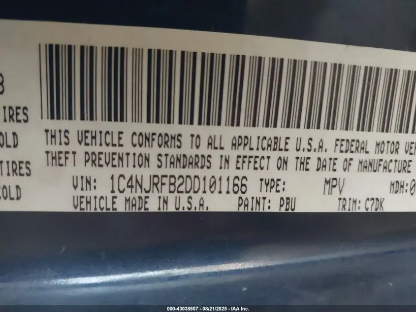 2013 JEEP PATRIOT LATITUDE