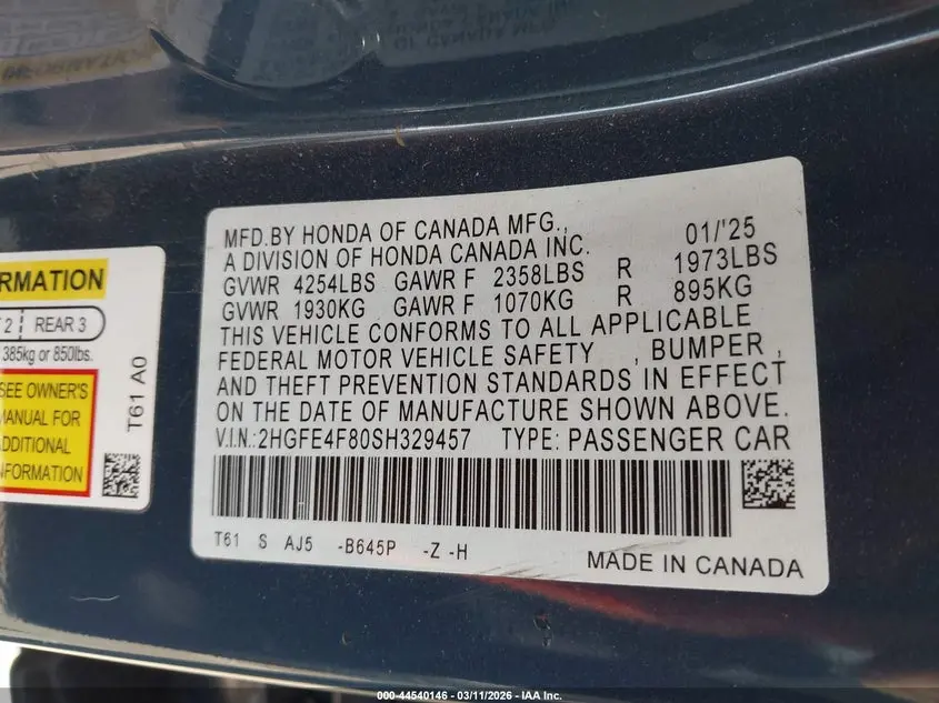 2025 HONDA CIVIC HYBRID SPORT/SPORT TOURING