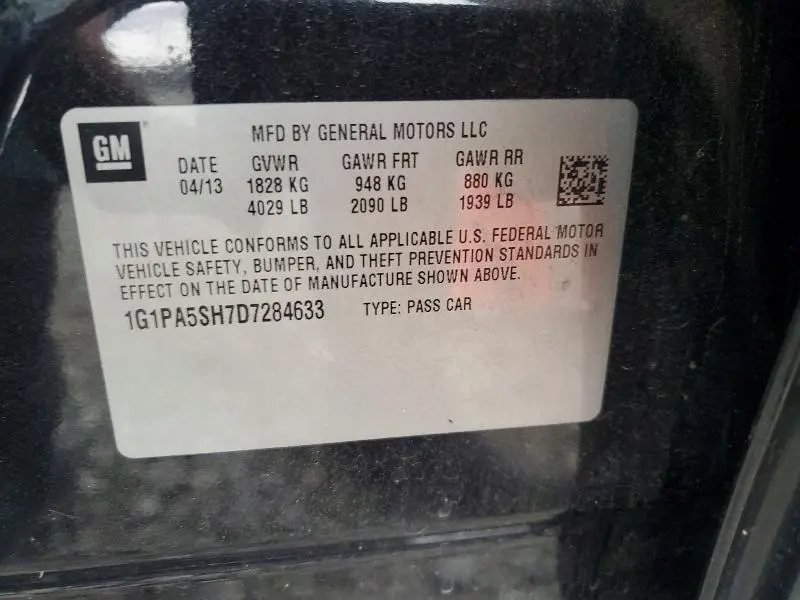 2013 CHEVROLET CRUZE LS  