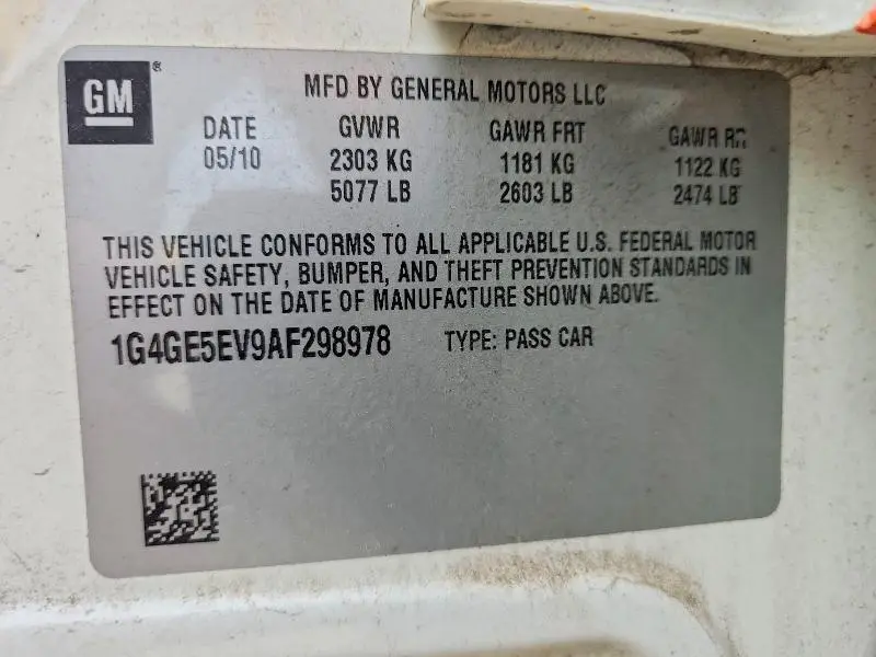 2010 BUICK LACROSSE CXS  
