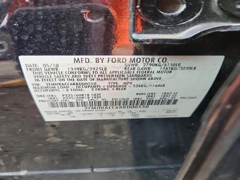 2011 FORD FLEX SEL  