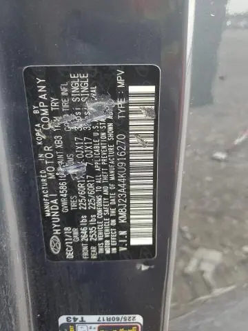 2019 HYUNDAI TUCSON SE  