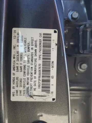 2010 HONDA ACCORD EXL  