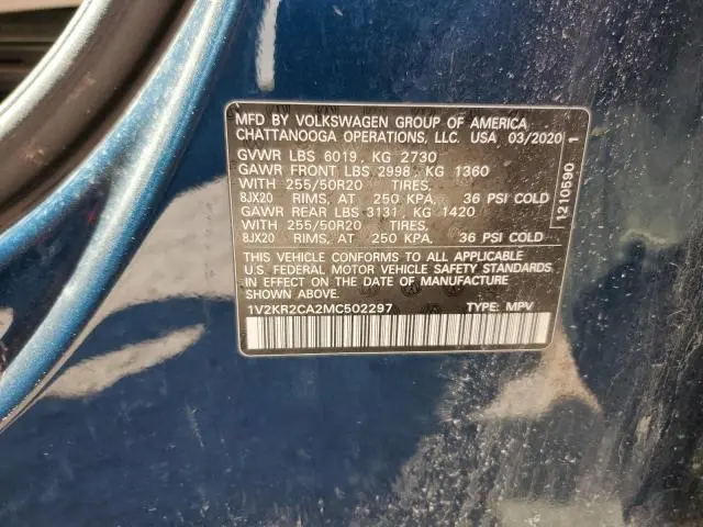 2021 VOLKSWAGEN ATLAS SE  