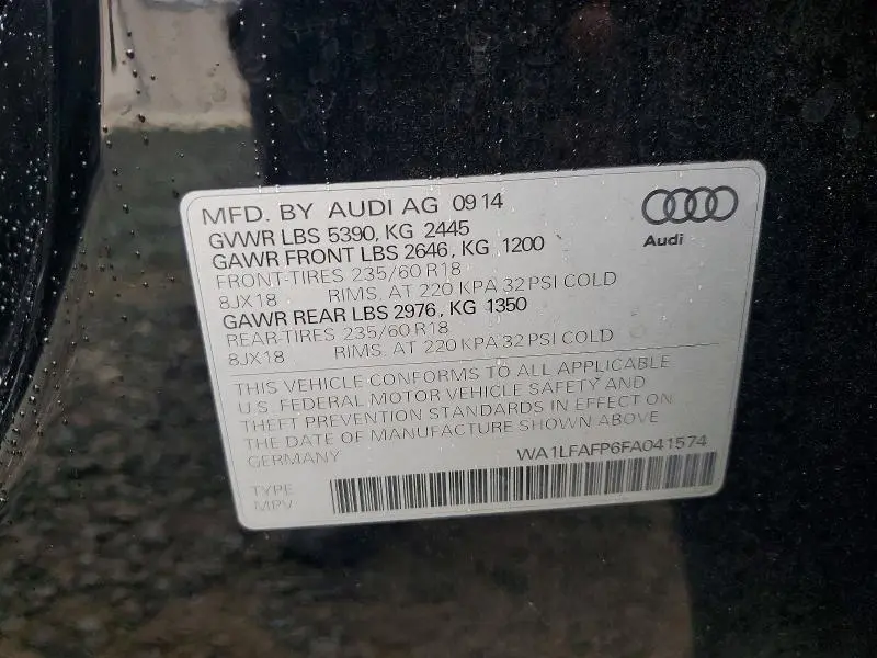 2015 AUDI Q5 PREMIUM PLUS  