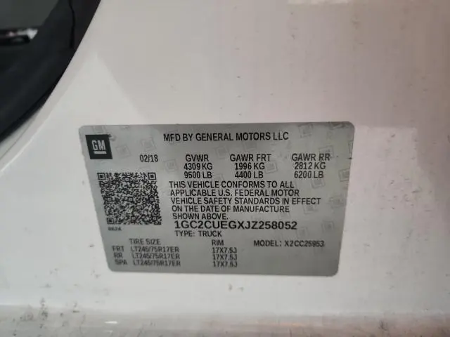 2018 CHEVROLET SILVERADO C2500 HEAVY DUTY  