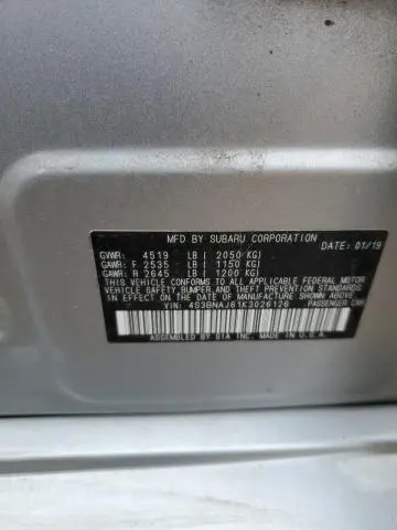2019 SUBARU LEGACY 2.5I LIMITED  