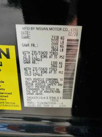 2020 NISSAN MURANO SL  