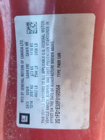 2015 CHEVROLET CAMARO LT  