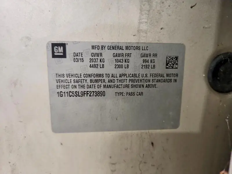 2015 CHEVROLET MALIBU 1LT  