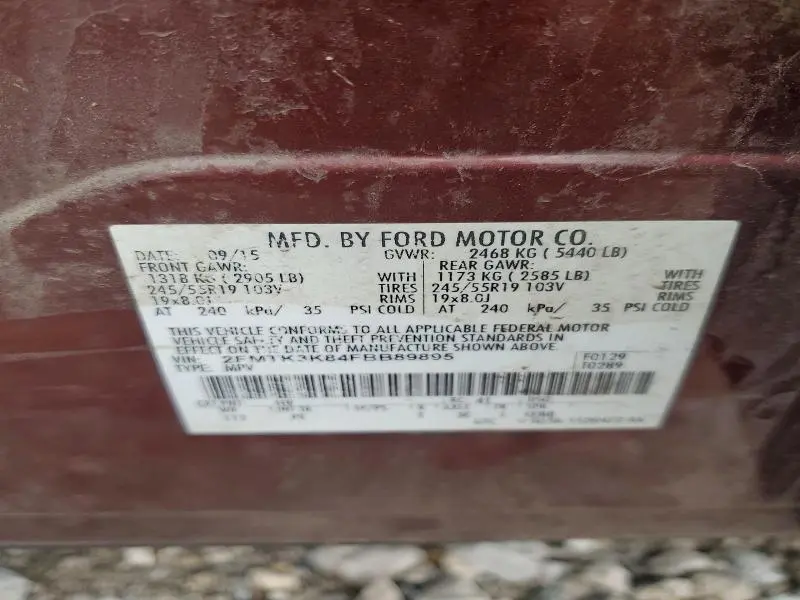 2015 FORD EDGE TITANIUM  