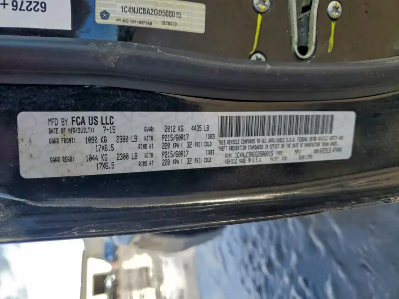 2016 JEEP COMPASS SPORT  