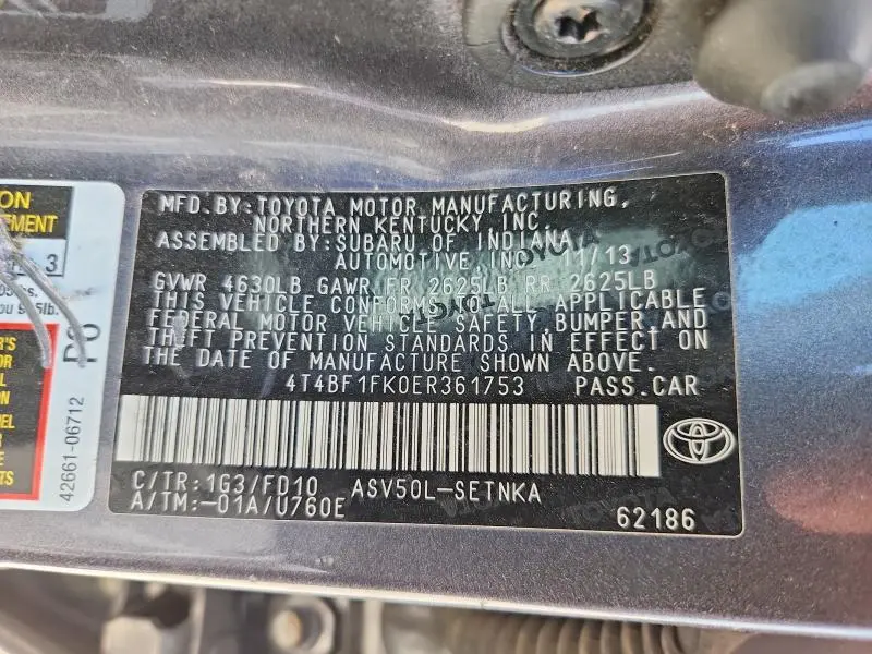 2014 TOYOTA CAMRY LE  
