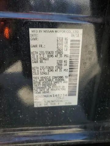 2018 NISSAN MURANO S  