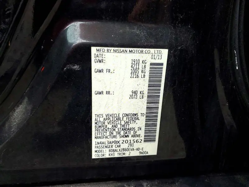 2013 NISSAN ALTIMA 2.5  